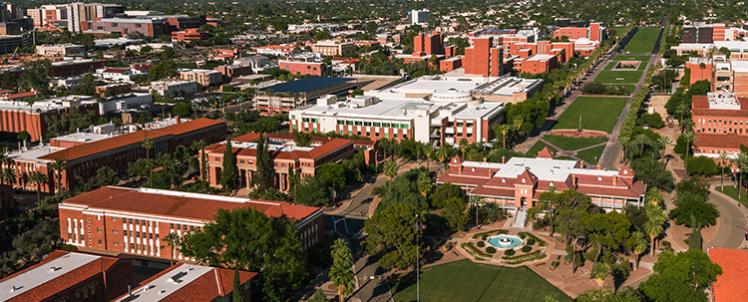 Aerial photo of the University of 最新麻豆免费看campus in Tucson. 